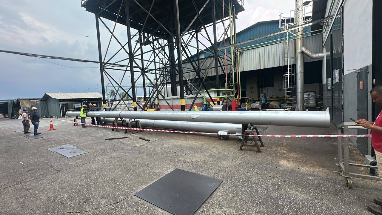 Custom industrial chimney and exhaust stack fabrication by PK Comrades Malaysia